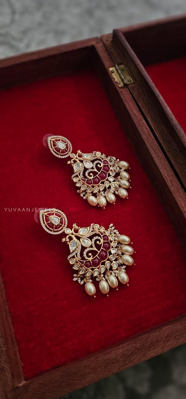 Kasturi pearl and polki haar Thumbnail