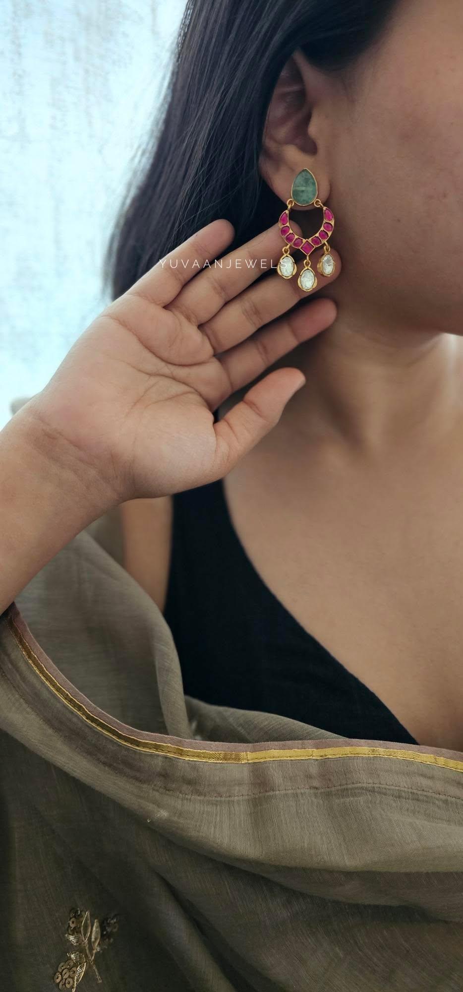 Aria Polki Earrings Thumbnail