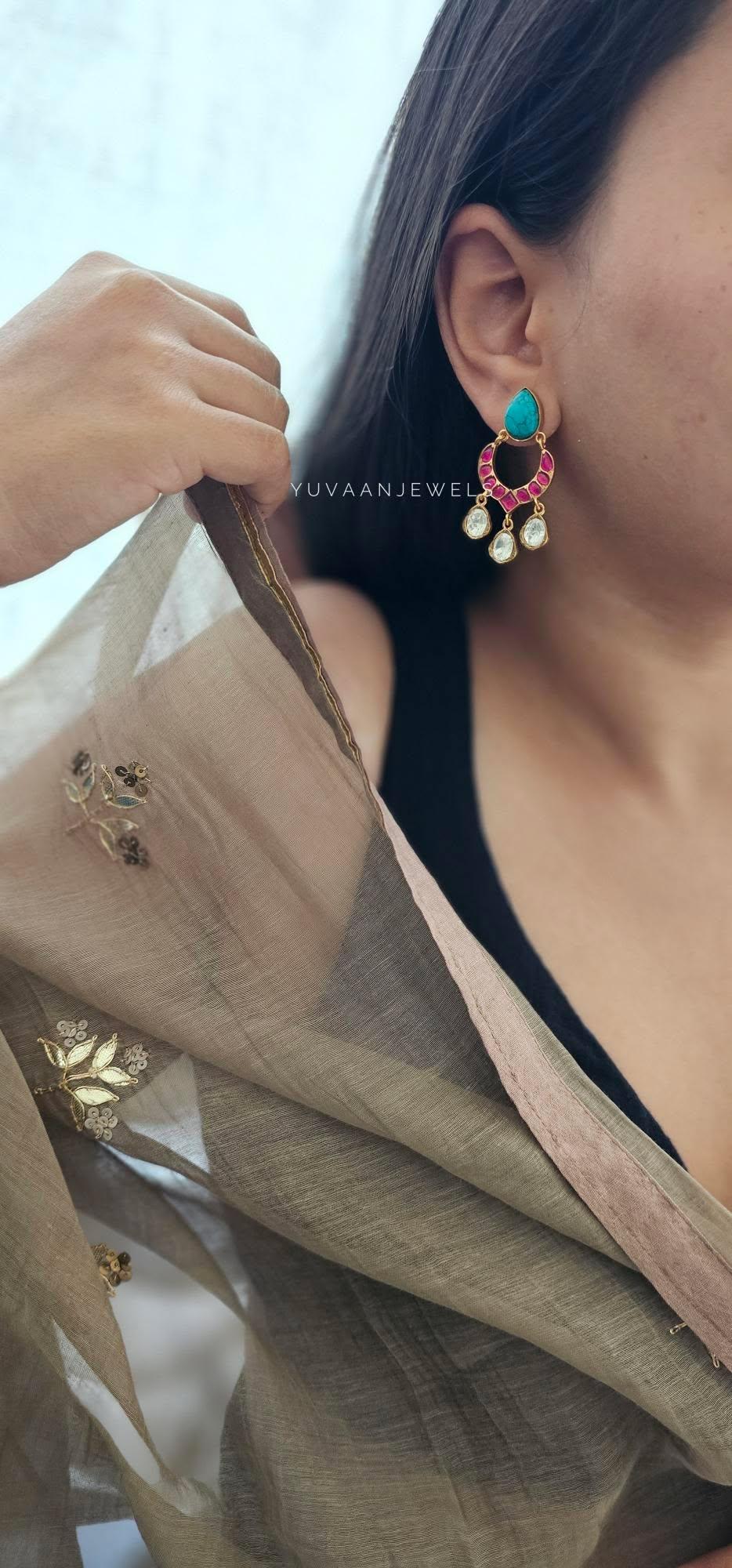 Aria Polki Earrings Thumbnail