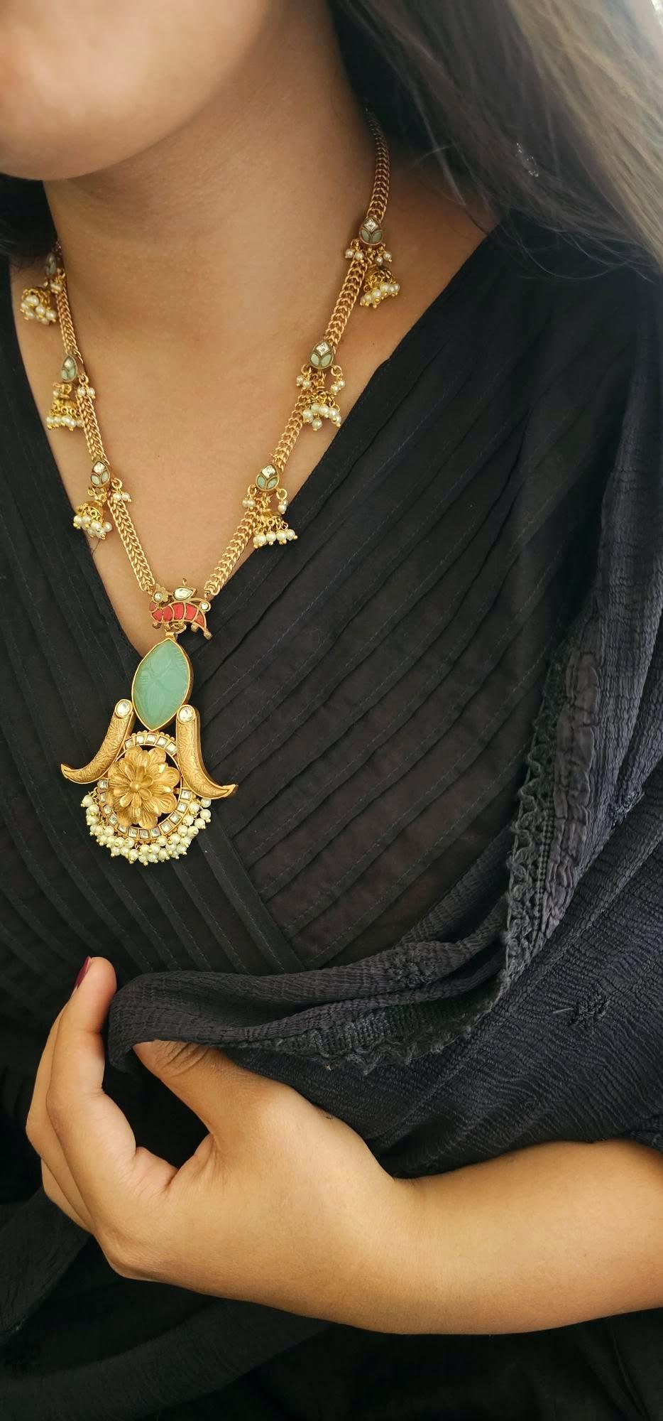 Kashika handcrafted long necklace Thumbnail