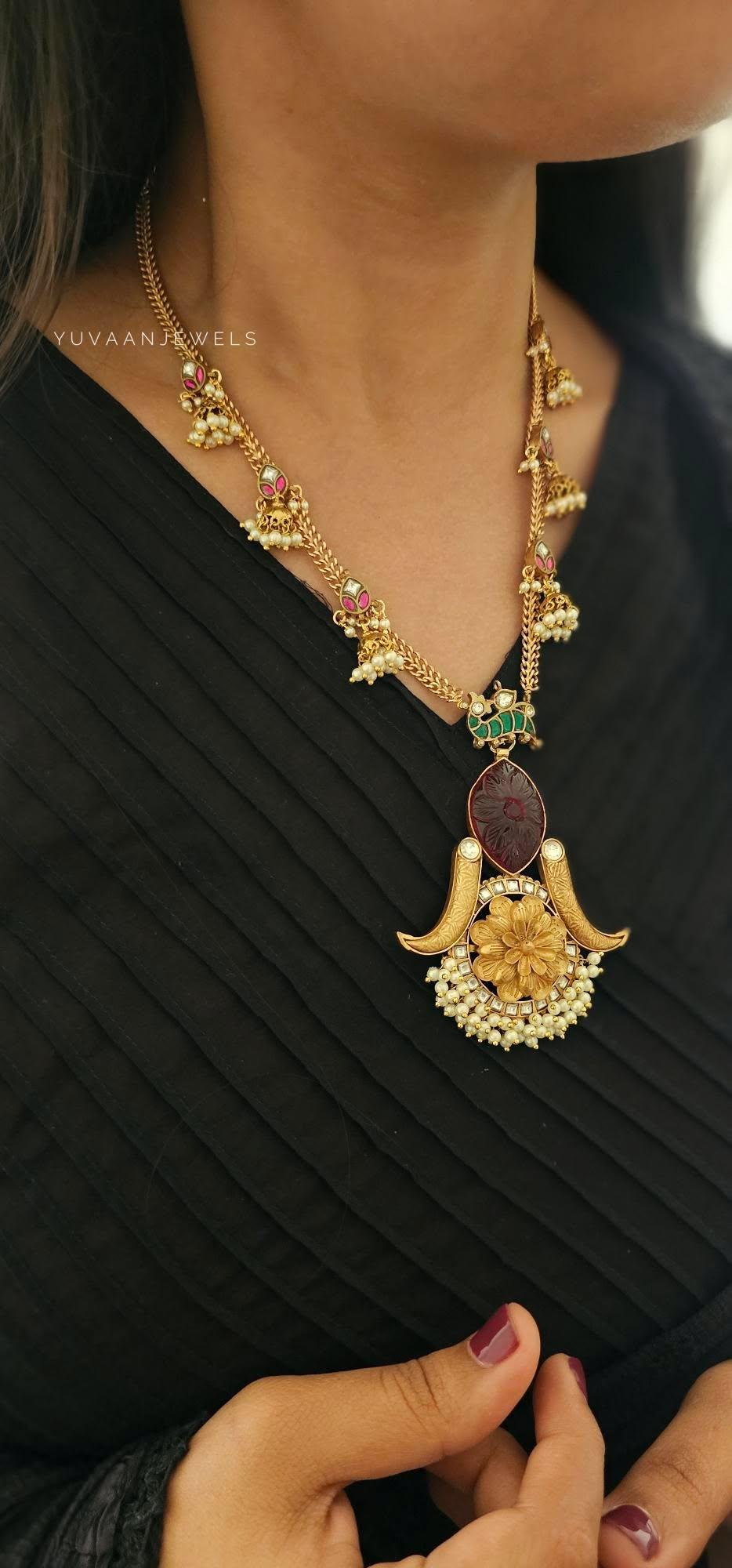 Kashika handcrafted long necklace Thumbnail