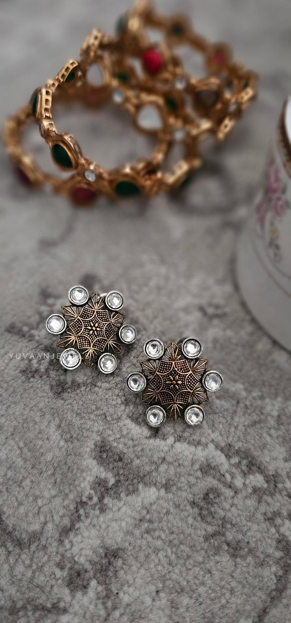 Chakra polki studs Thumbnail