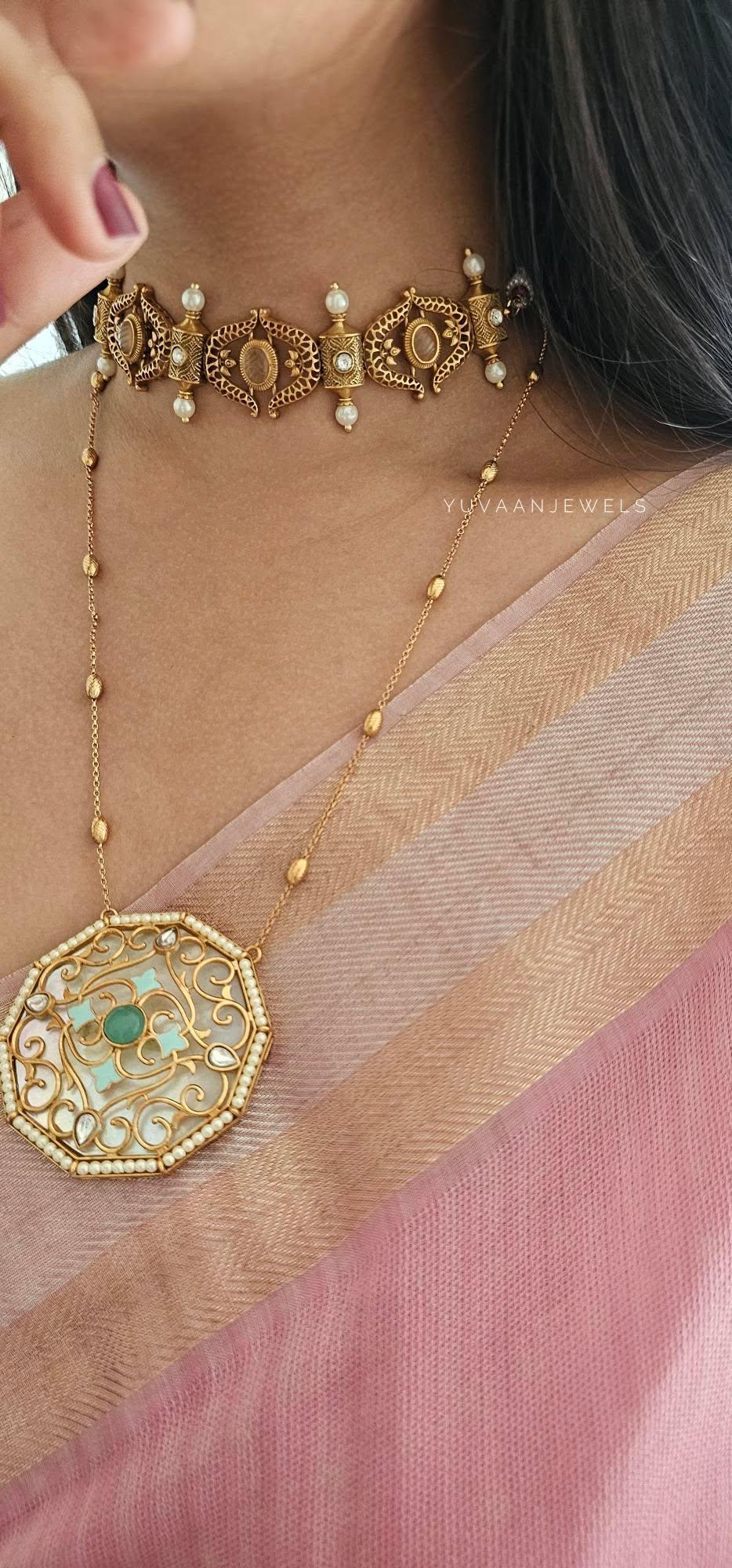 Amaya handcrafted delicate necklace Thumbnail