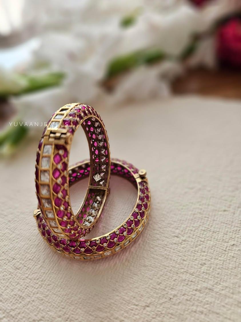 Nami meenakari openable bangles Thumbnail