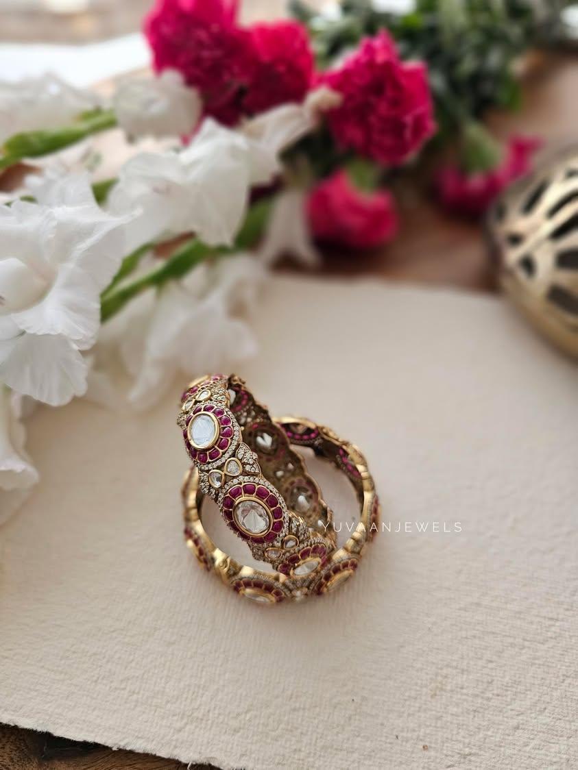 Ahvi meenakari openable bangles Thumbnail