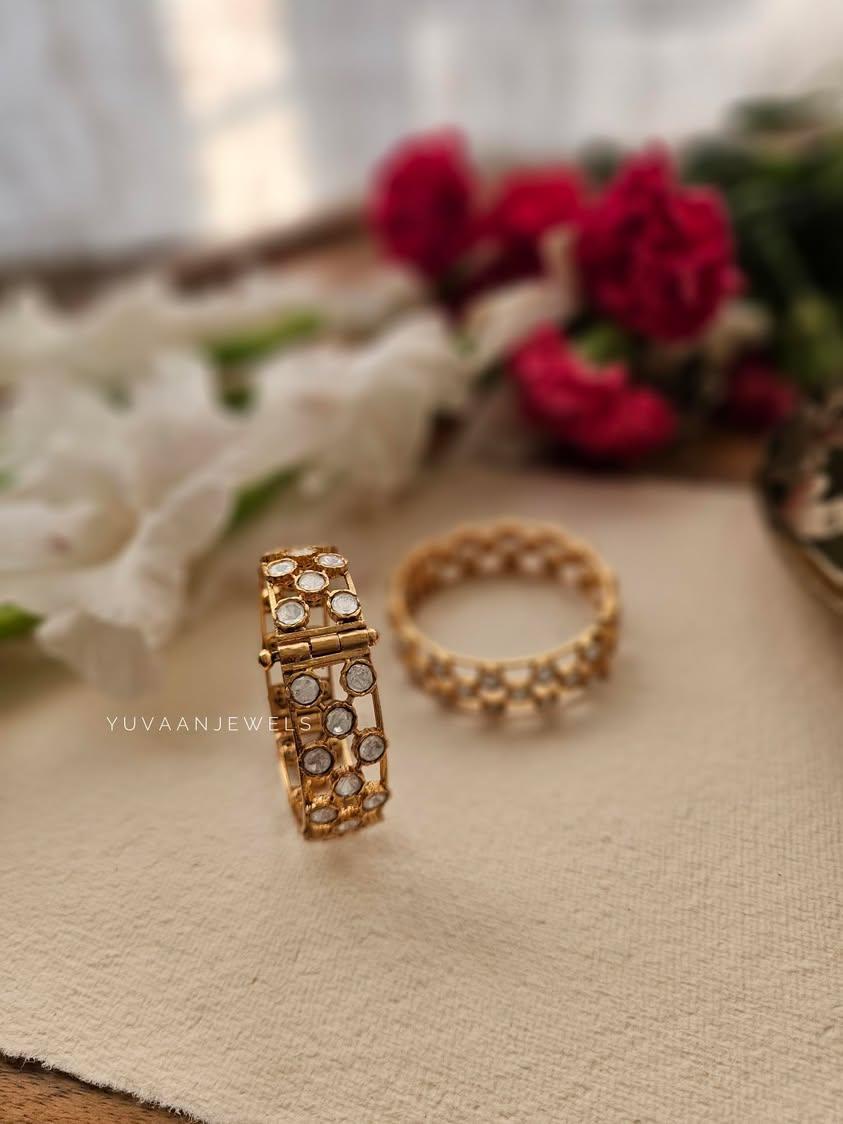 Amy openable polki bangle Thumbnail