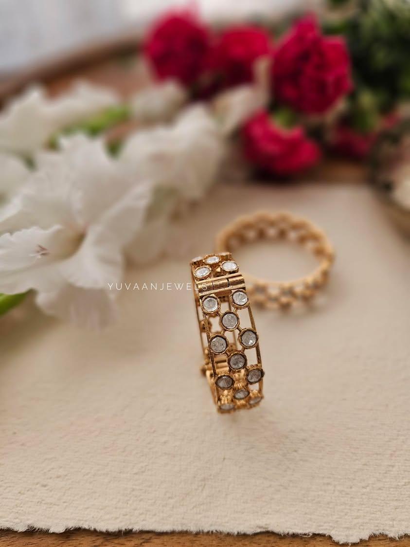 Amy openable polki bangle Thumbnail