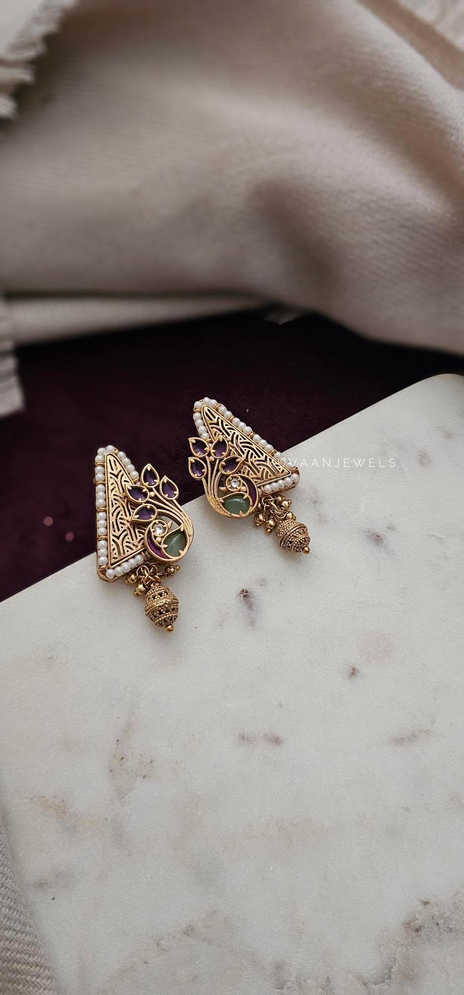 Triya handcrafted earrings Thumbnail