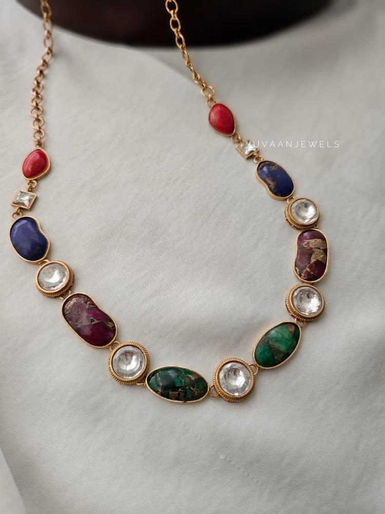 Dione semi-precious stone necklace Thumbnail