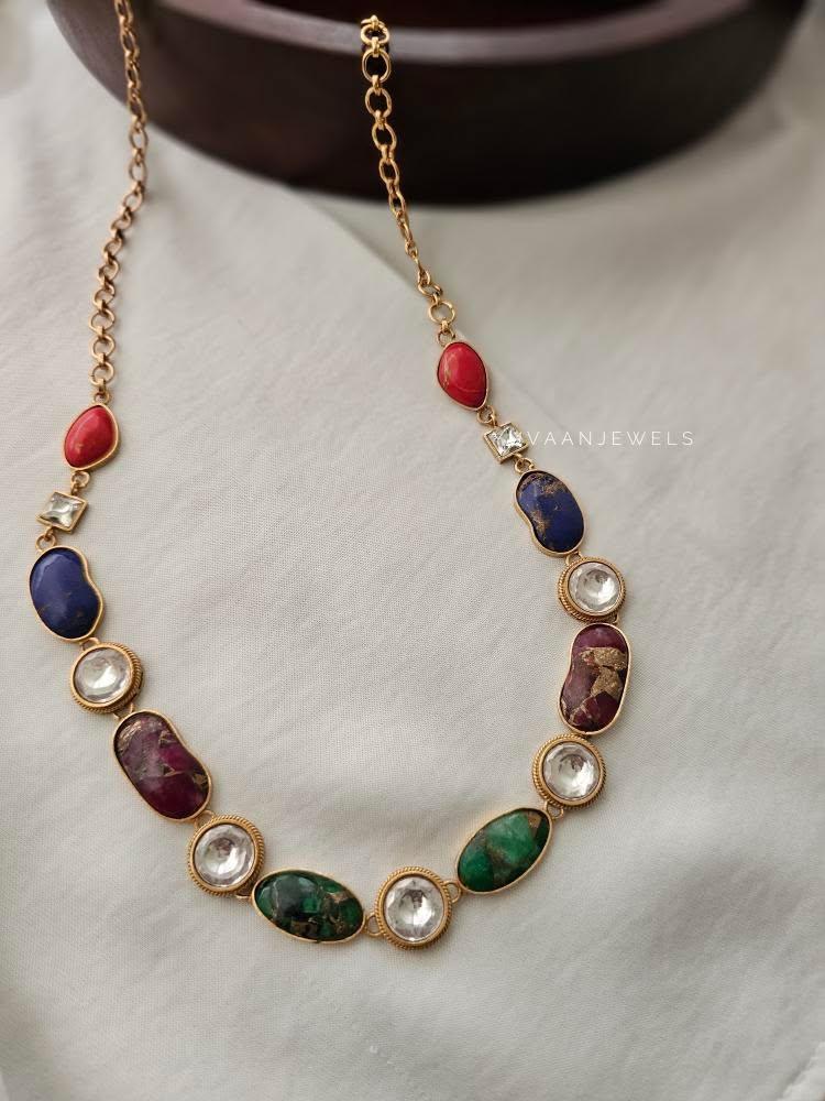 Dione semi-precious stone necklace Thumbnail