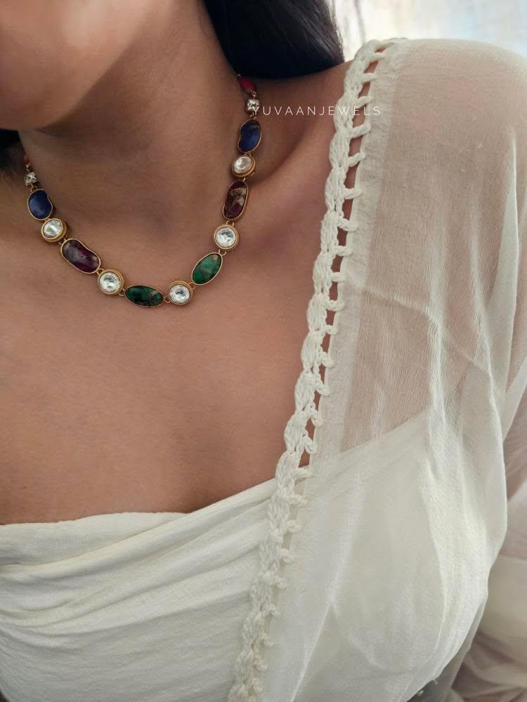 Dione semi-precious stone necklace Thumbnail