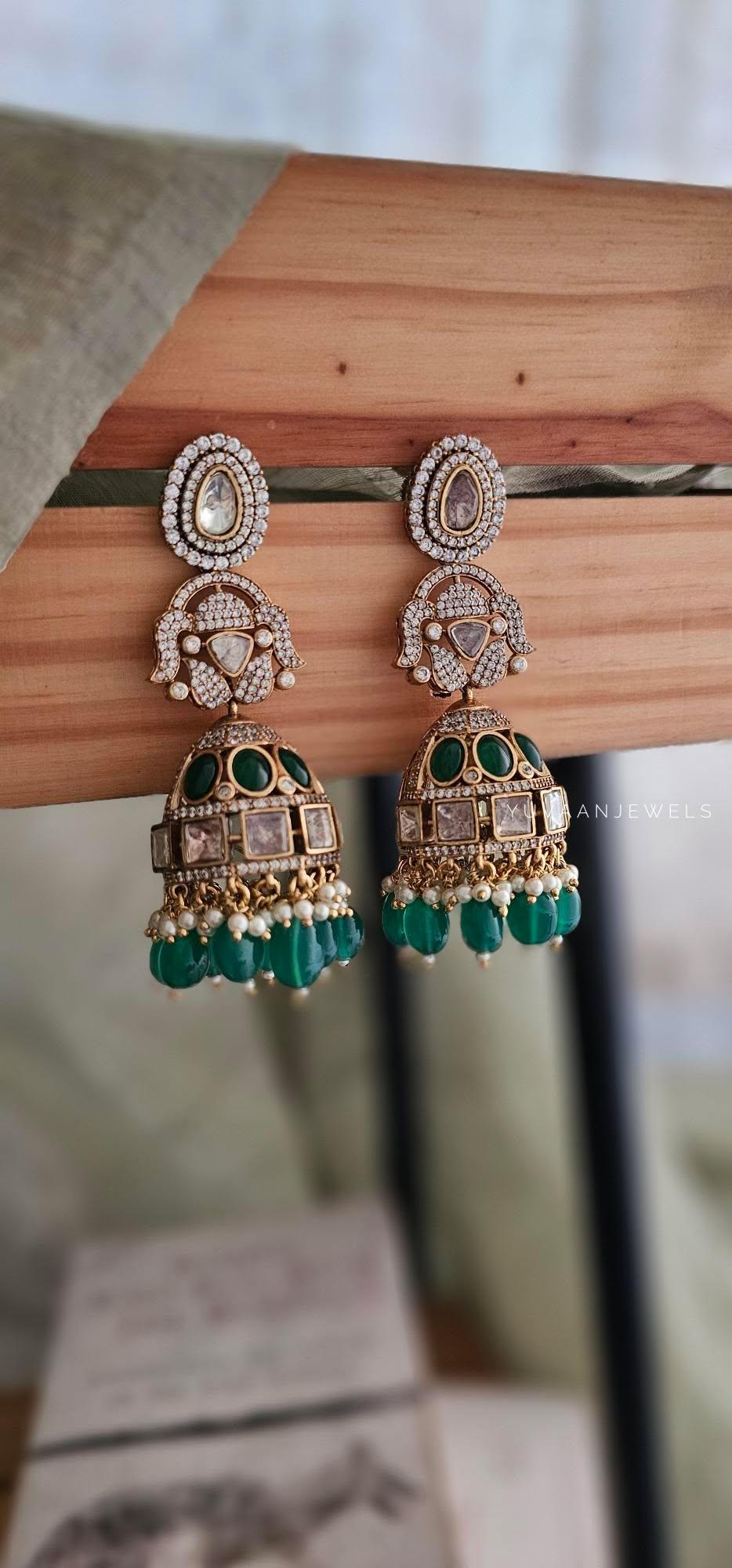 Areli polki and pearl jhumki Thumbnail