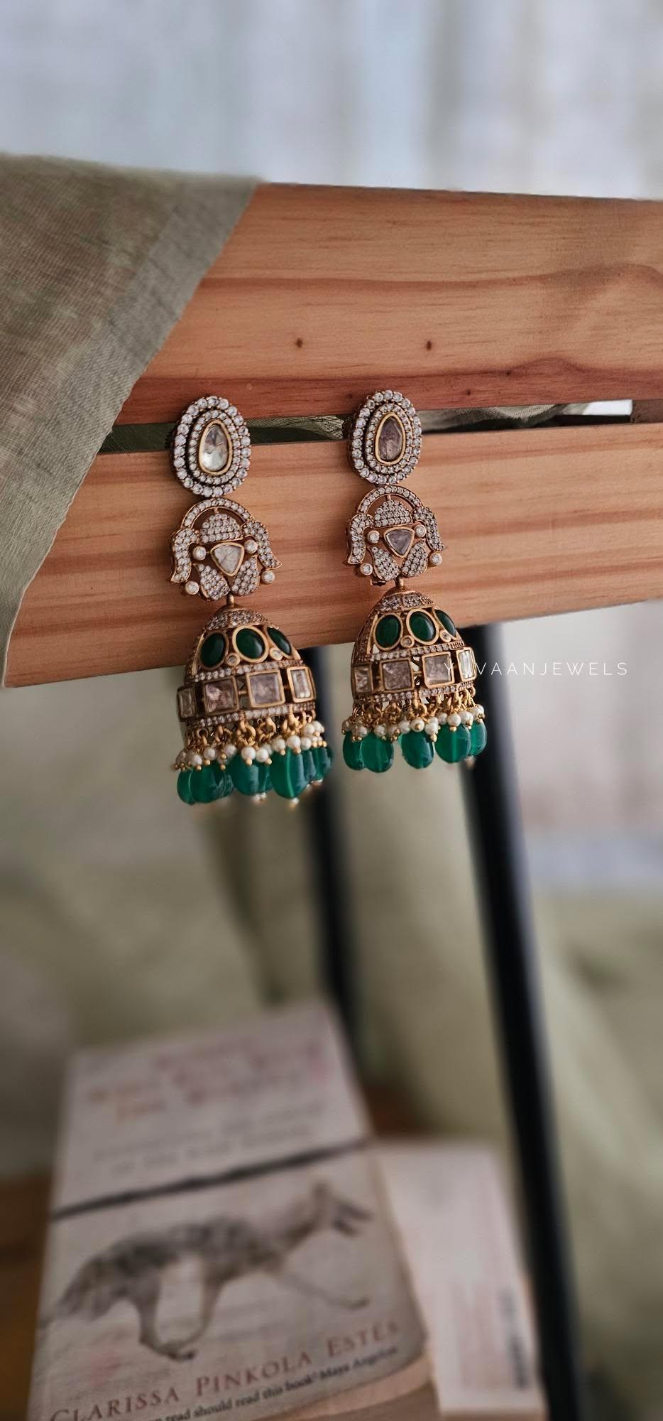 Areli polki and pearl jhumki Thumbnail