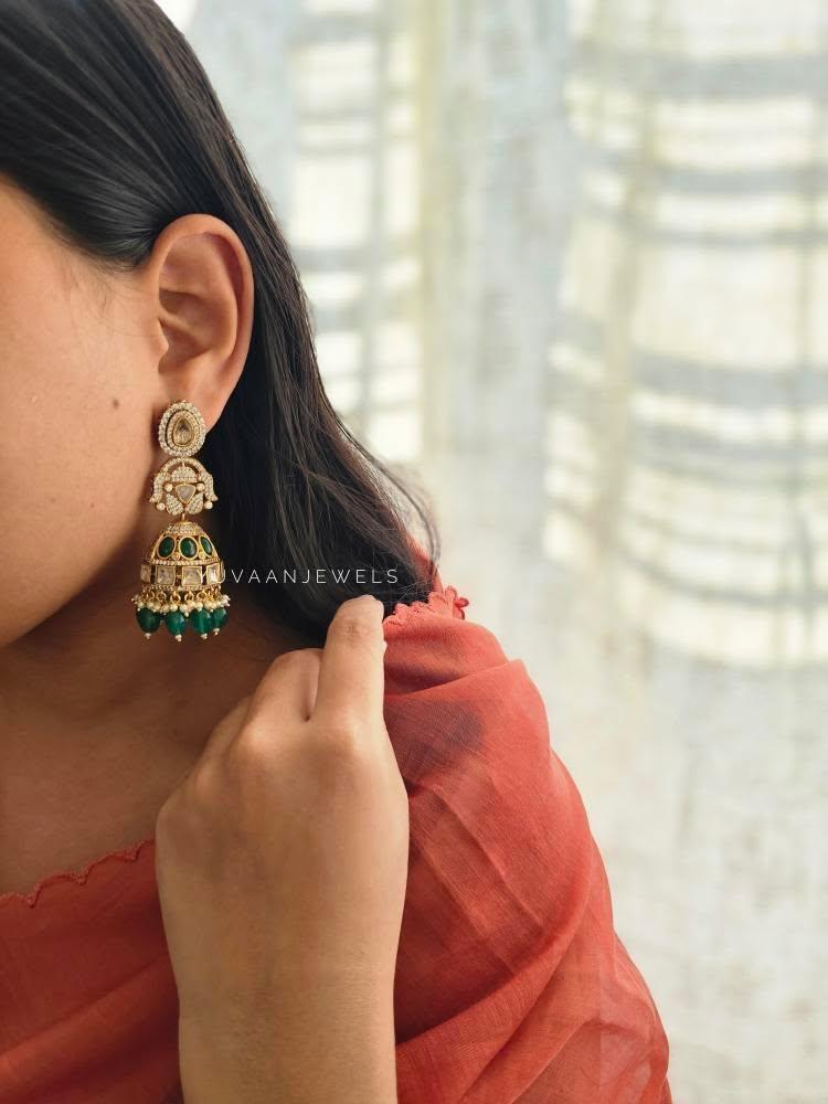 Areli polki and pearl jhumki Thumbnail