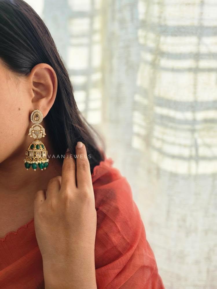 Areli polki and pearl jhumki Thumbnail