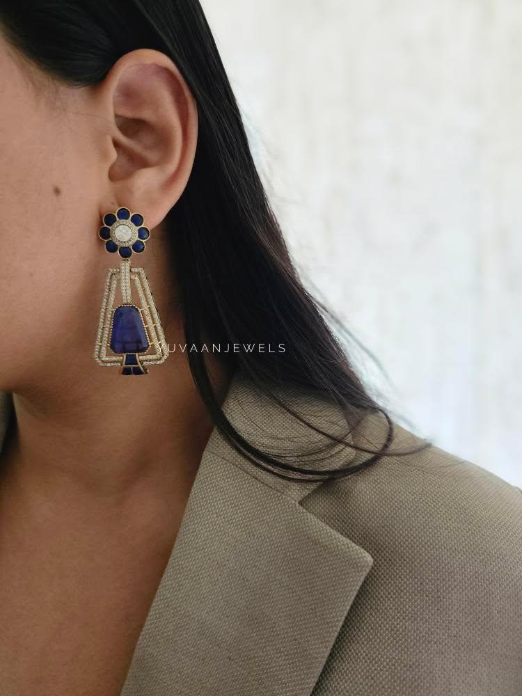 Nirvidha quartz earrings Thumbnail