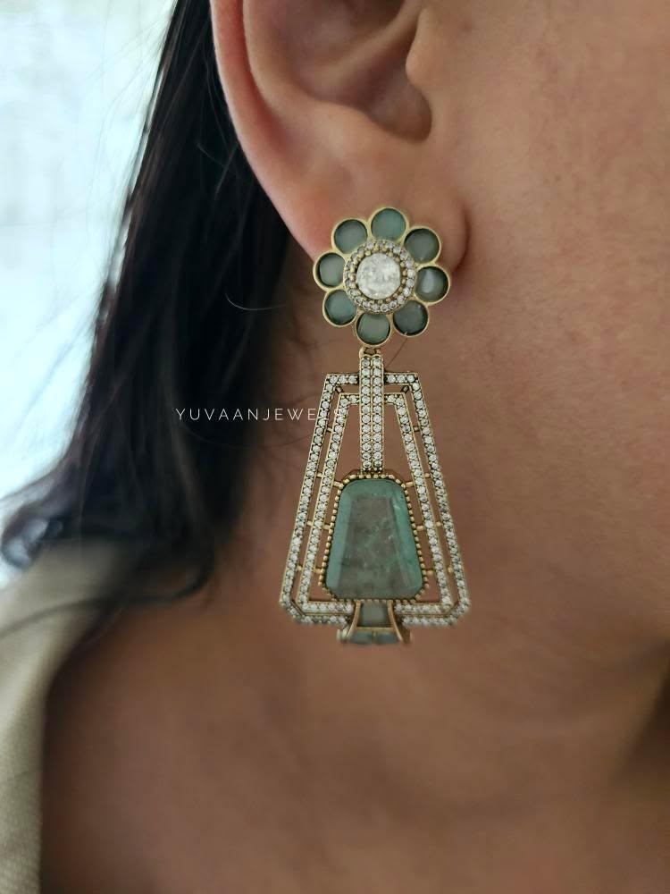 Nirvidha quartz earrings Thumbnail