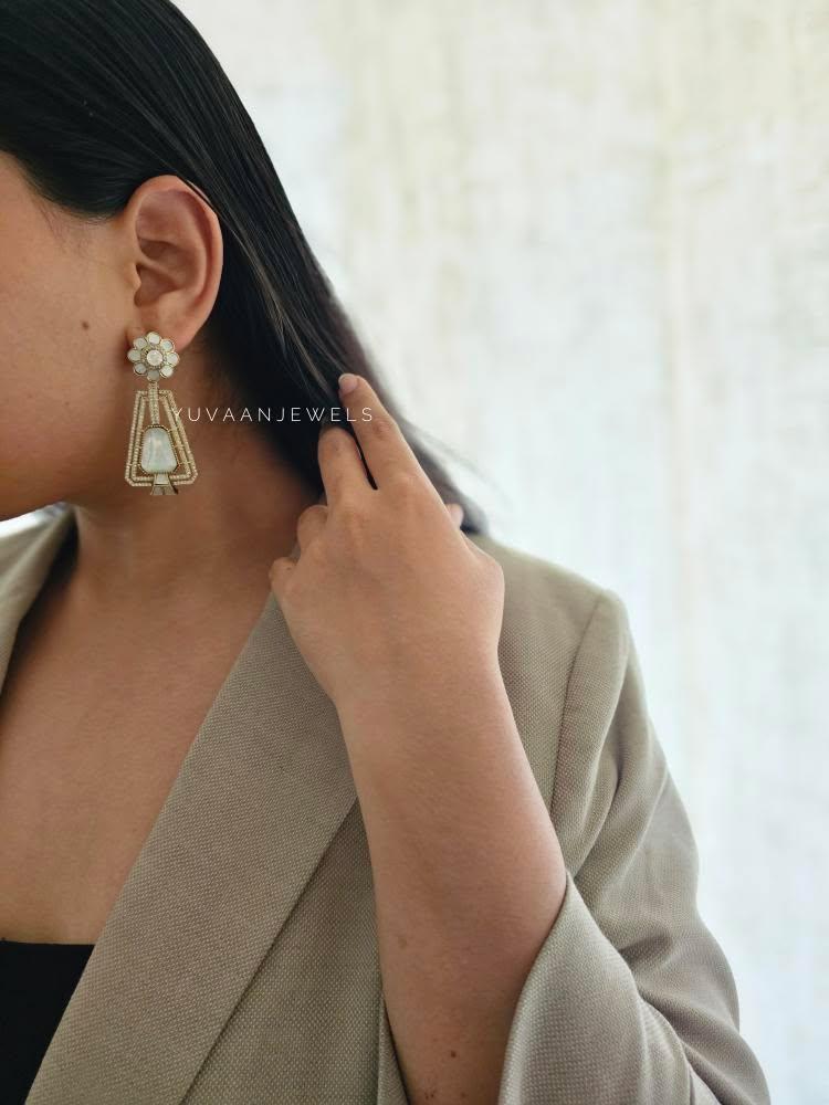 Nirvidha quartz earrings Thumbnail