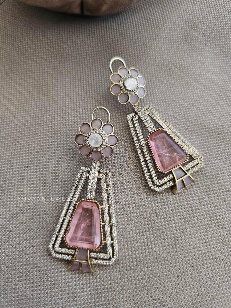 Nirvidha quartz earrings Thumbnail