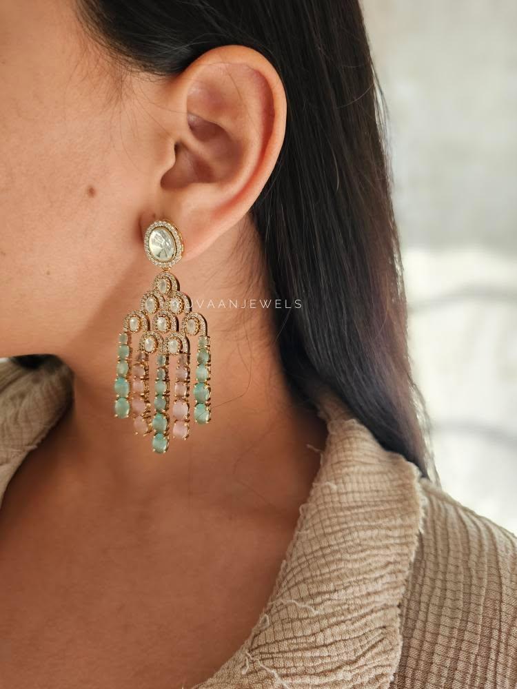 Maliah polki earrings Thumbnail