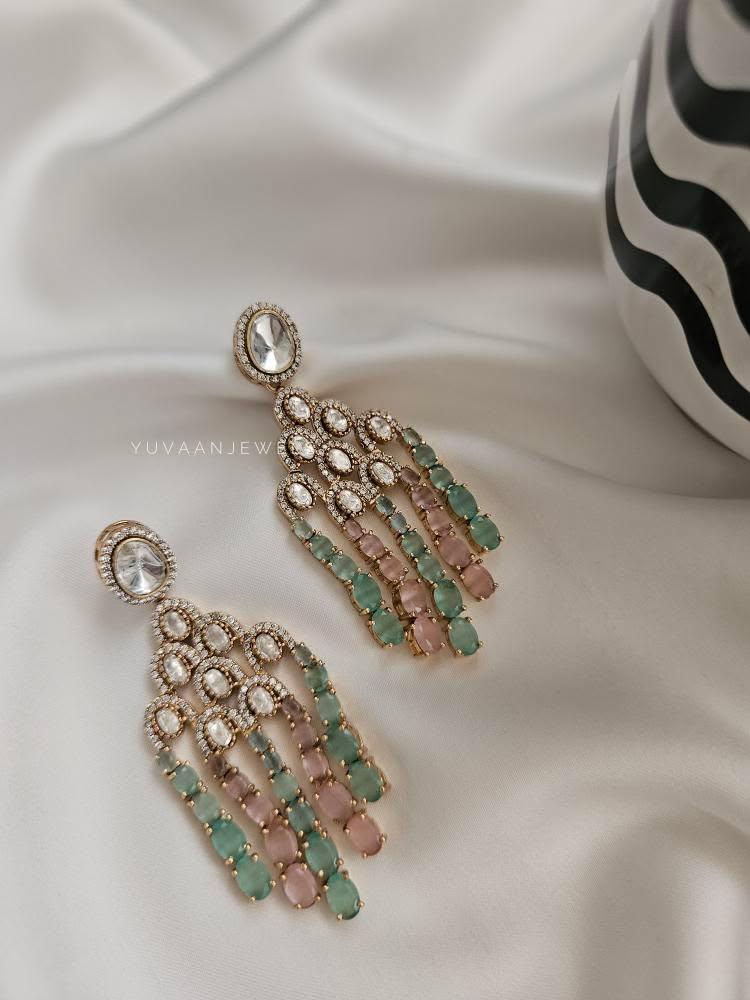 Maliah polki earrings Thumbnail