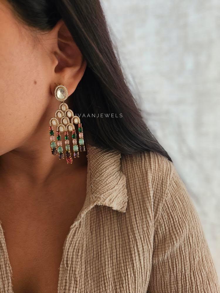 Maliah polki earrings Thumbnail