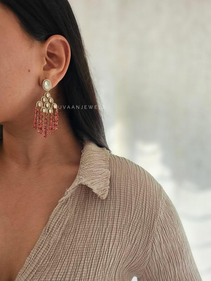 Maliah polki earrings Thumbnail