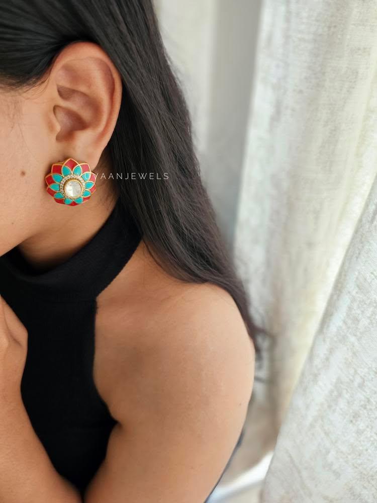 Bahati polki studs Thumbnail