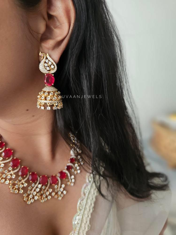 Solana quartz and polki necklace Thumbnail