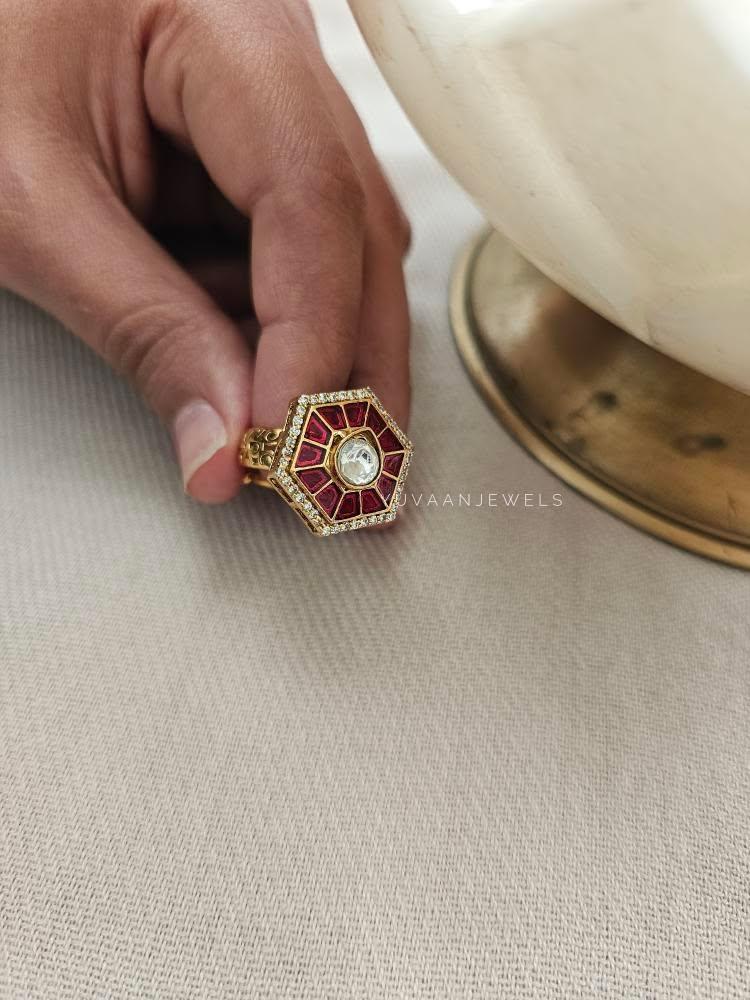 Mehan polki ring Thumbnail