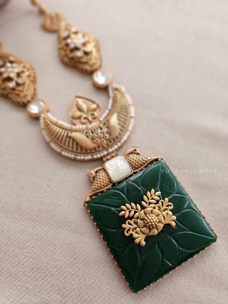 Madhubani handcrafted long necklace Thumbnail