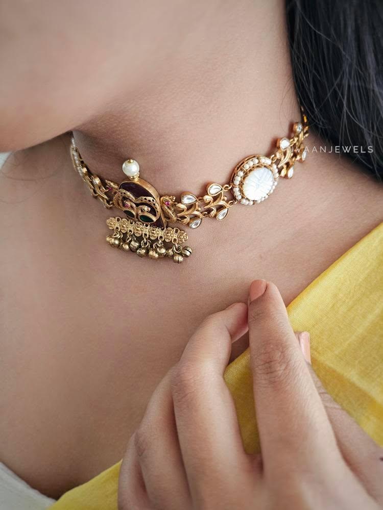 Vedh handcraft gold choker Thumbnail