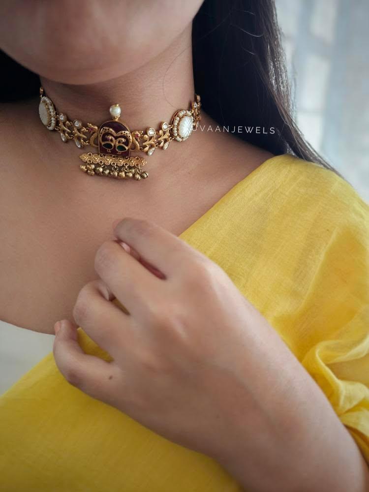 Vedh handcraft gold choker Thumbnail