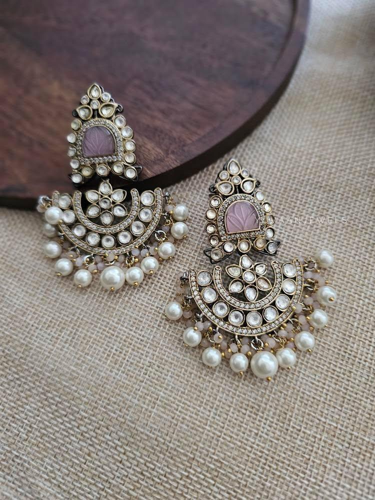 Aliya long polki necklace Thumbnail