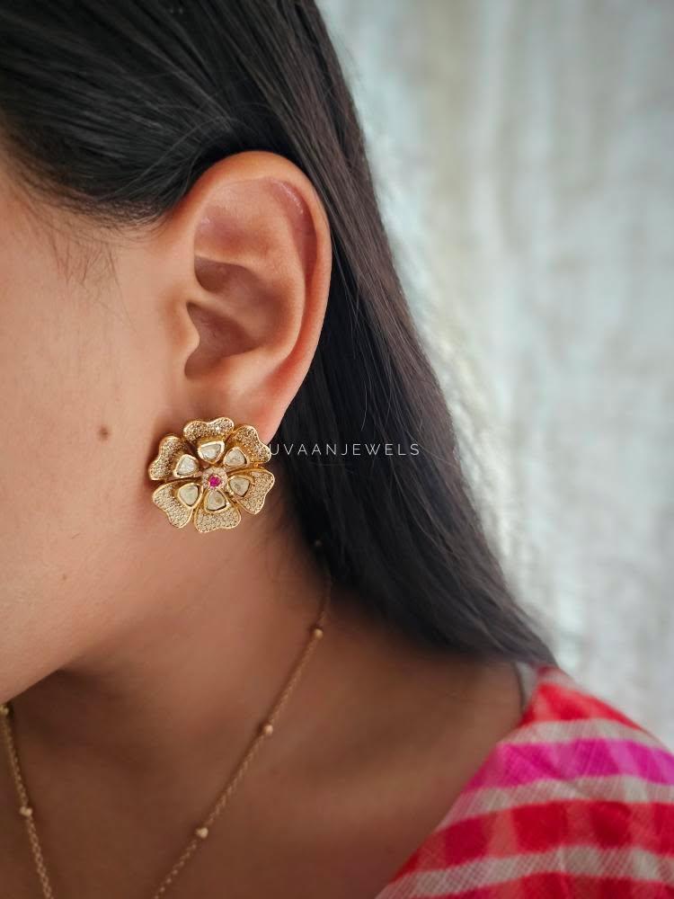 Adira delicate polki necklace Thumbnail