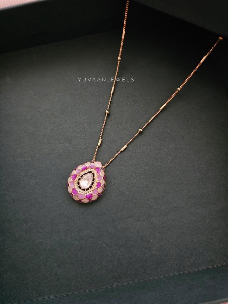 Karuna delicate polki necklace Thumbnail