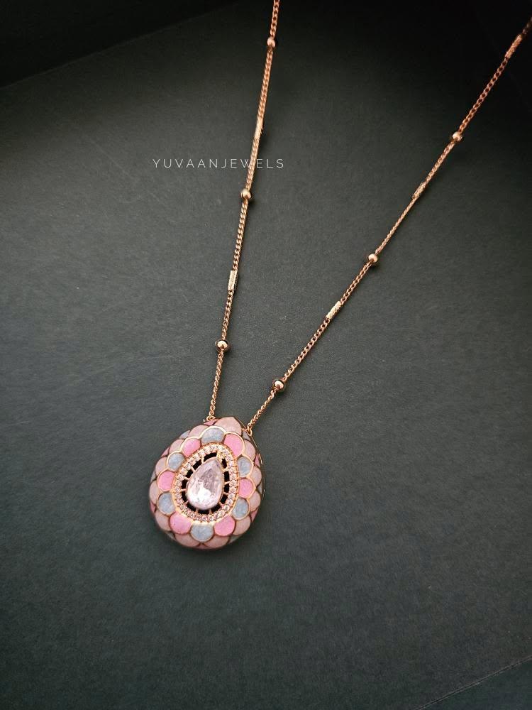 Karuna delicate polki necklace Thumbnail