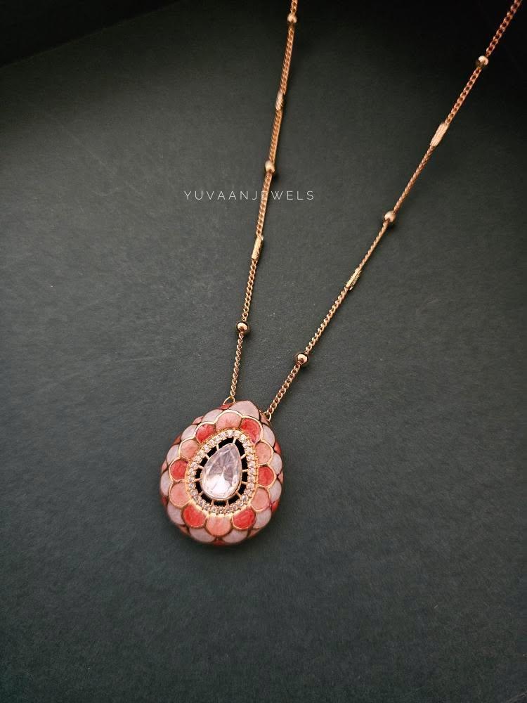 Karuna delicate polki necklace Thumbnail
