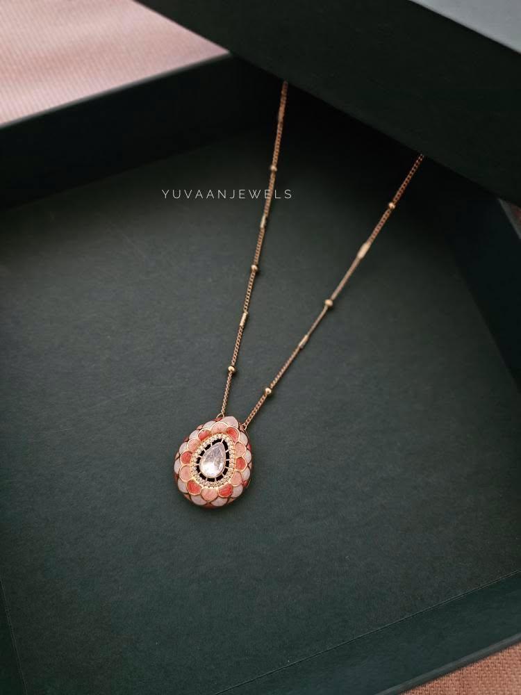 Karuna delicate polki necklace Thumbnail