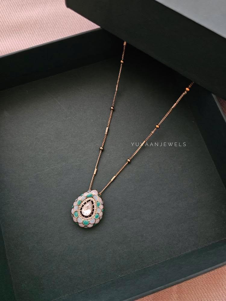 Karuna delicate polki necklace Thumbnail