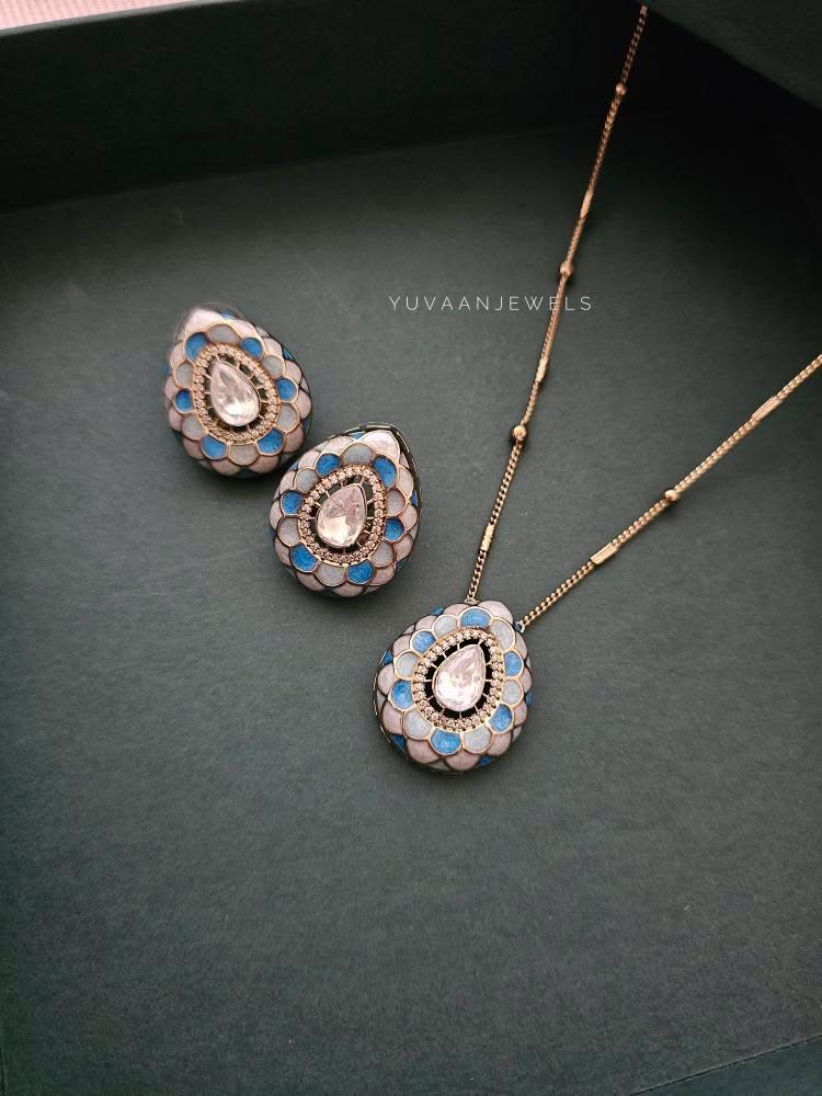Karuna delicate polki necklace Thumbnail