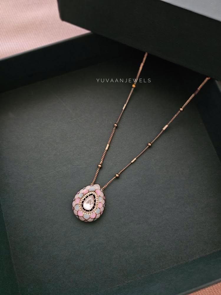 Karuna delicate polki necklace Thumbnail