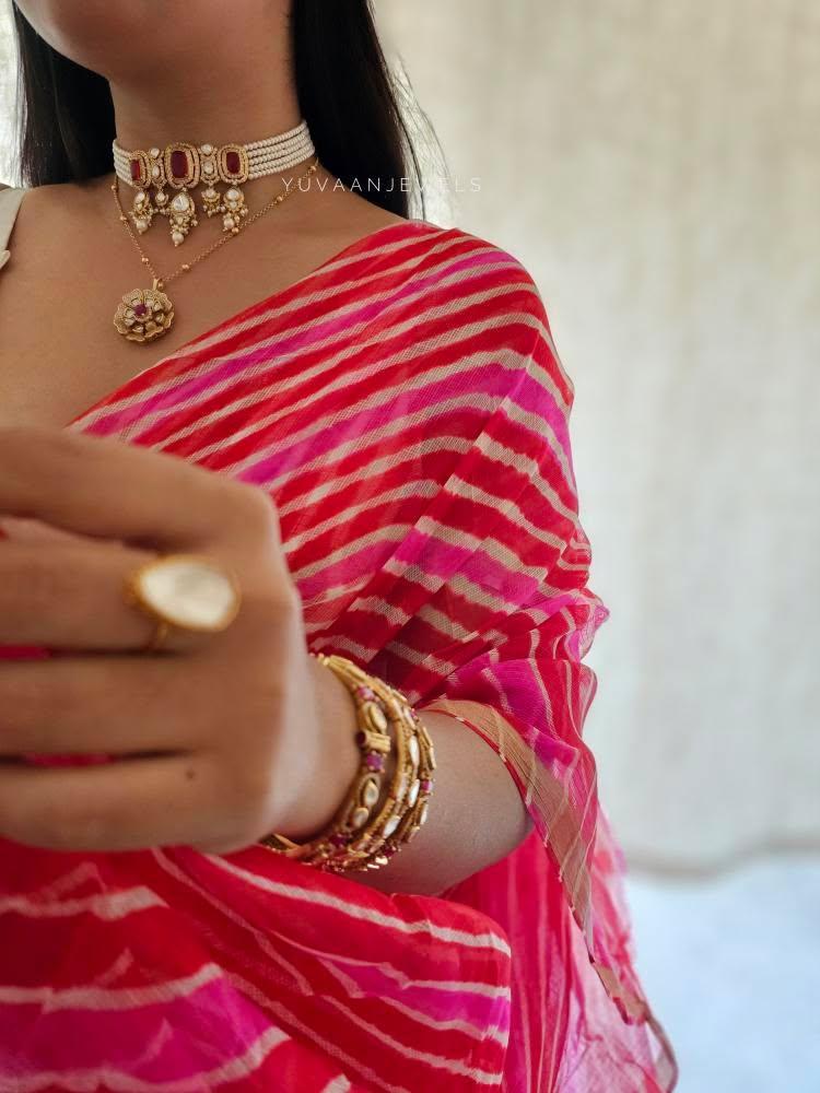 Rachna pearl and polki choker Thumbnail