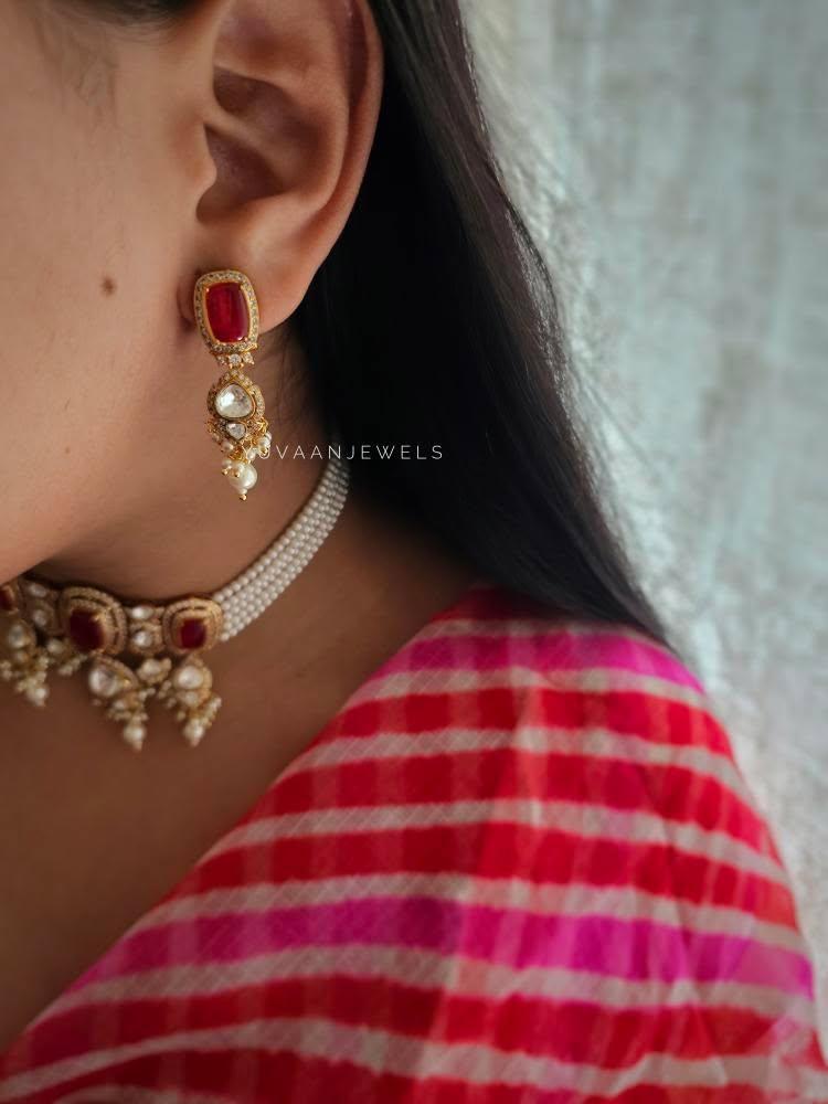 Rachna pearl and polki choker Thumbnail