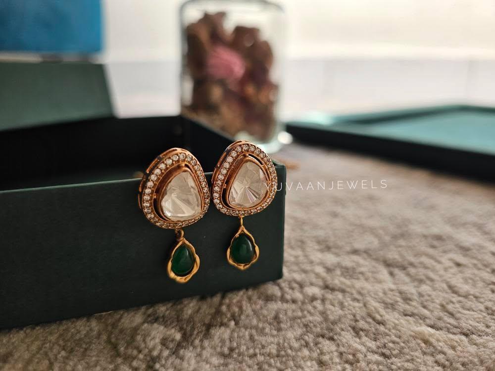 Kian delicate polki necklace Thumbnail