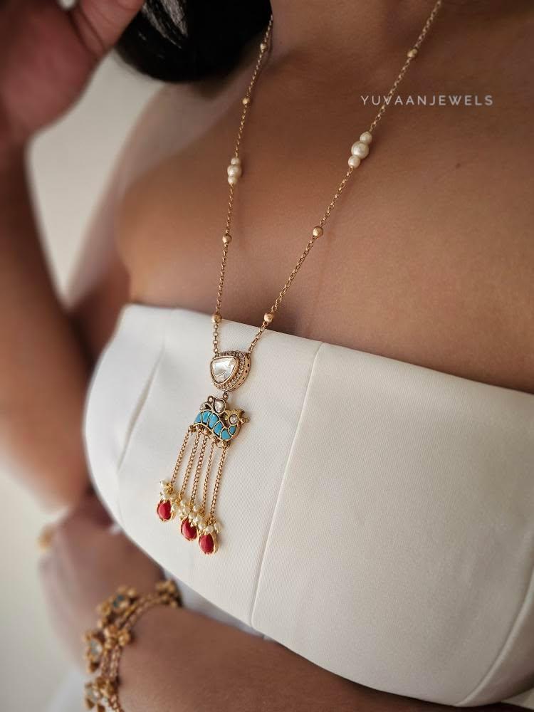 Kian polki delicate necklace Thumbnail