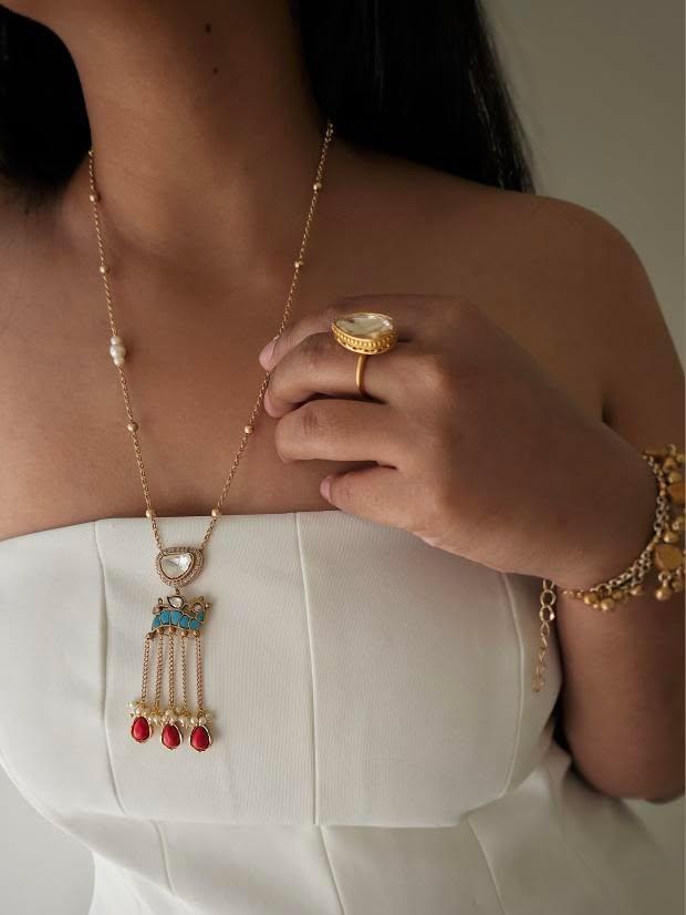 Kian polki delicate necklace Thumbnail