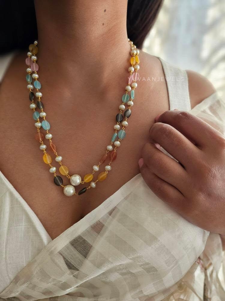 Irha pearl layered necklace Thumbnail