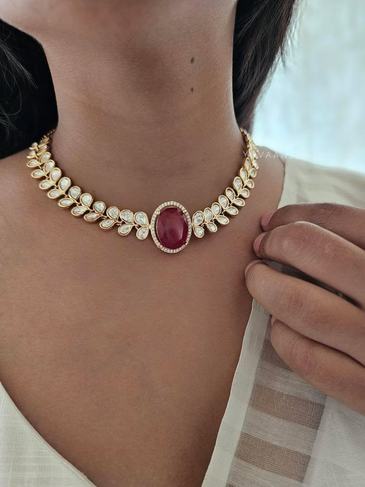 Milan polki necklace Thumbnail