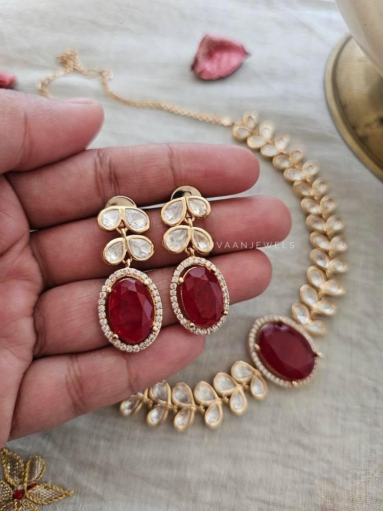 Milan polki necklace Thumbnail